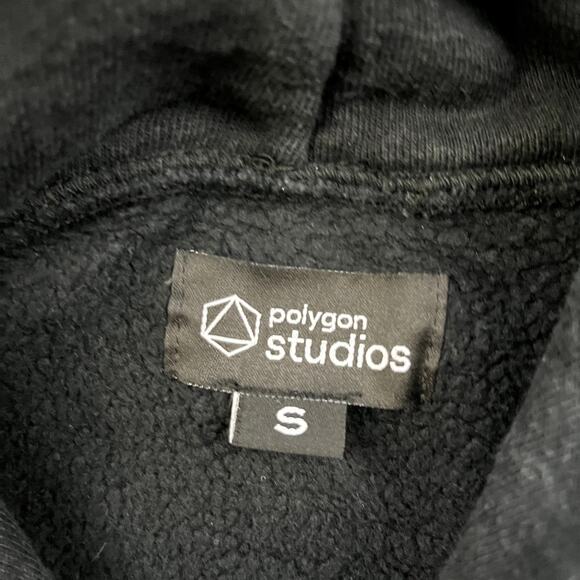 Polygon Studios Hoodie Sweatshirt Adult Small Black Tech Art Design Video Game - Picture 7 of 12